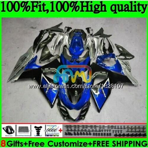 K9 For SUZUKI GSXR-1000 GSXR 1000 09 10 11 12 13 15 16 44BS.140 GSXR1000 2009 2010 2011 2012 Blue silvery 2014 2015 2016 Fairing