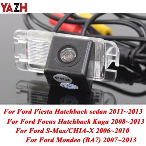 YAZH HD 170 Degree Rear View Camera For Ford Focus Fiesta Mondeo Kuga S-Max CHIA-X 2006-2013 Auto Camera Waterproof Night Vision