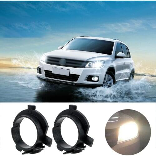 LEEPEE For KIA K4 K5 Sorento Hyundai Veloster Santa Fe Sockets Adapter 2PCS LED Adapter Base LED Headlight Clip Retainer
