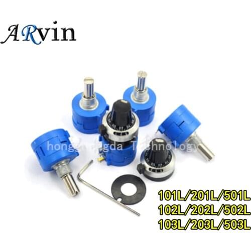 3590S-2 Multiturn Potentiometer 500 1K 2K 5K 10K 20K 50K 100K ohm Potentiometer Adjustable Resistor 3590 102 202 502 103 104