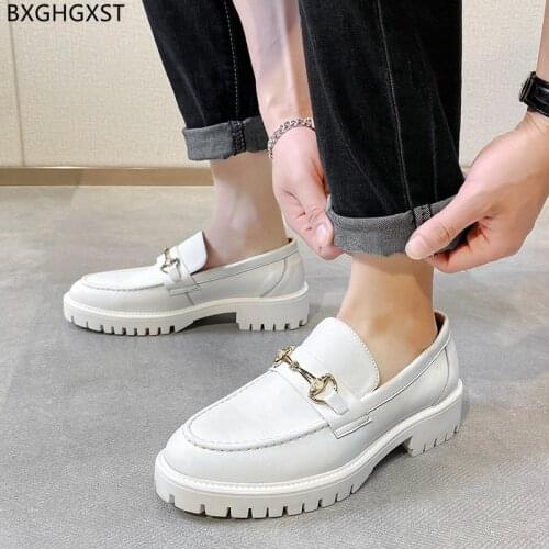 Black Casual Business Shoes Men Designer Mens Loafers Shoes Luxury Brand White Party Shoes for Men 2021 Chaussure Homme Zapatos
