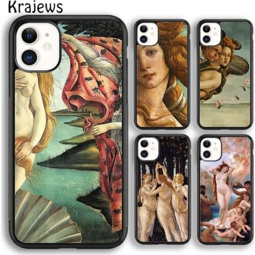 Krajews Art Paintings The Birth Of Venus soft Phone Case Cover For iPhone 5 SE 2020 6s 7 8 plus X XS XR 11 12 mini pro max Shell