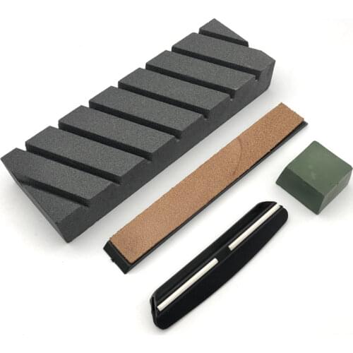 4pcs sharpening stone accessories Correction Stone Angle guide polishing paste leather knife sharpener set sharpening system