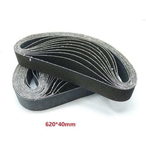 New 10pcs 620*40mm Abrasive Sanding Belt on Metal belt grinder for Polishing