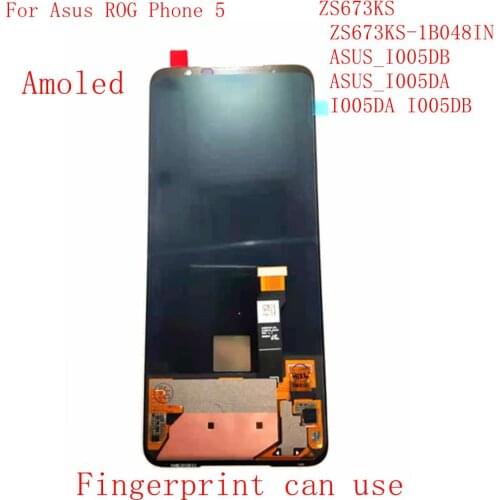 Original rog5 Amoled For Asus ROG phone 5 ZS673KS Lcd Screen Display Touch Glass Digitizer ASUS_I005DB ASUS_I005 I005DA I005DB