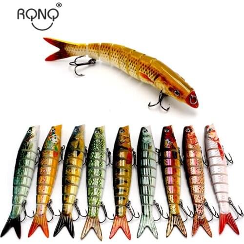 RQNQ 1PCS 14CM Classic Luya Multi-Section Fish 10-Color Bait 21.5G Luya Plastic Fishing Lure Hard Bait Hs014 Topmouth Culter