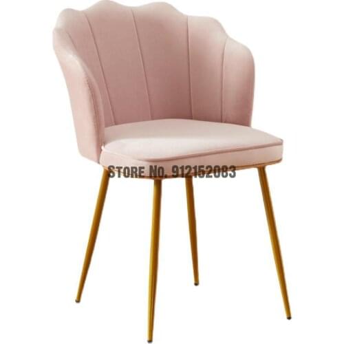 Net red chair makeup chair home desk chair nordic ins light luxury dining chair petal back dressing manicure stool