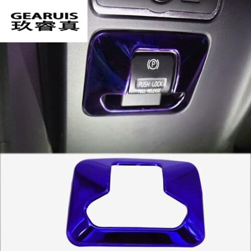 Car Styling Interior Electronic Handbrake Hand Brake Button Switch Cover stainless steel Sticker For Volvo XC60 XC70 V60 S60 S80
