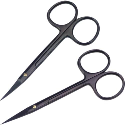 11.5cm Dental tools black handle Eye scissors tungsten carbon steel porcelain PFM Ophthalmic surgery scissors