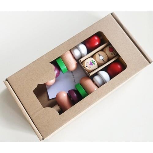 Building Blocks Toys Play House Kitchen Sequence Grilled Sausage Skewers Memory Training Learning Game for Children