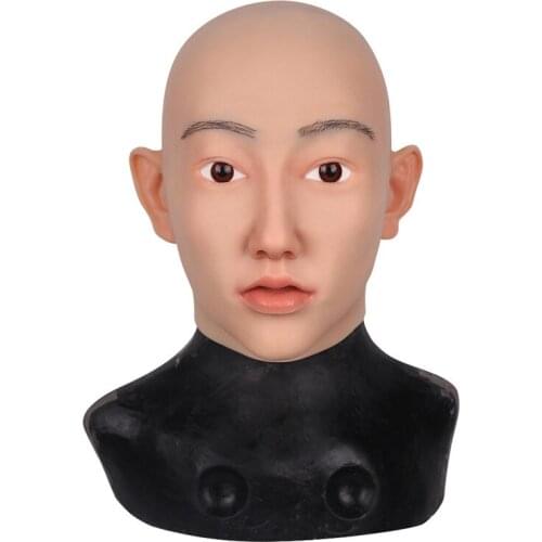 Top Grade Crossdressing Soft Silicone cosplay Costume Masks Props for Crossdresser Transvestite Halloween Cosplay Male to Female