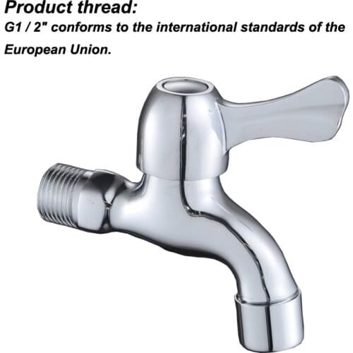 High Quality Bibcock Outdoor Garden Faucet Tap Brass Chrome Kitchen Bathroom Sink Tap Mop Pool Water Taps
