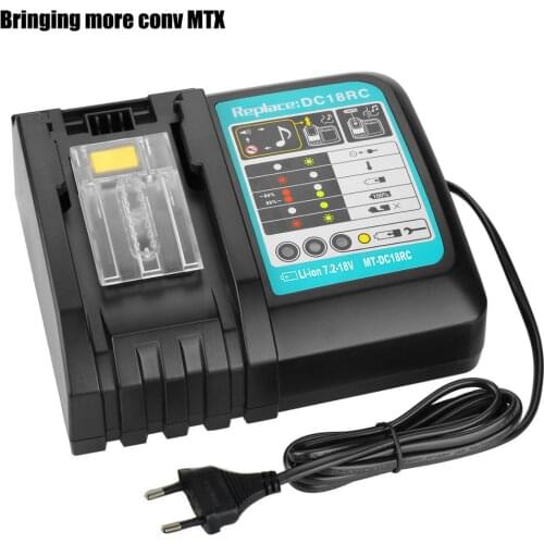 DC18RCT Li-ion Battery Charger 3A Charging Current for Makita 14.4V 18V BL1830 Bl1430 DC18RC DC18RA Power tool high quality
