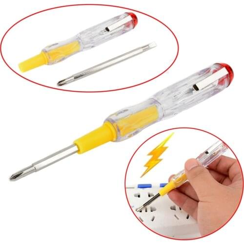 1pc 100-500V LED Electric Test Tester Pen Screwdriver Multifunctional Household Test Pencil Voltage Detector Probe 137mm