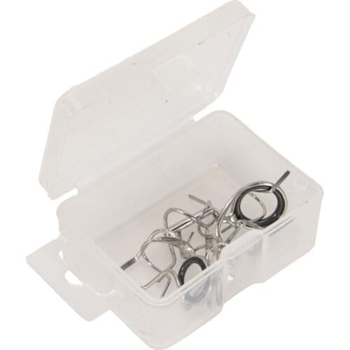 11pcs Fly Fishing Rods 9FT Guides DIY Repairing Making Snake K Type Tip Top Hook Eye Rings Kits Hook Keeper Hard Snake Guide