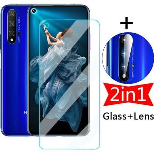 2in1 Screen Protective Glass for Huawei Honor 20 Pro View20 Tempered Protector Camera Lens Film on Xonor View V20 Honor20 20pro