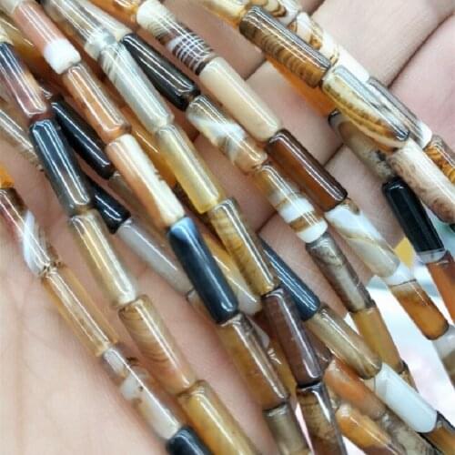 22PCS Nature Gem Stone Loose Beads Accessories Tube Shape 12x4MM Jewelry Findings Free Shipping Hot Sells