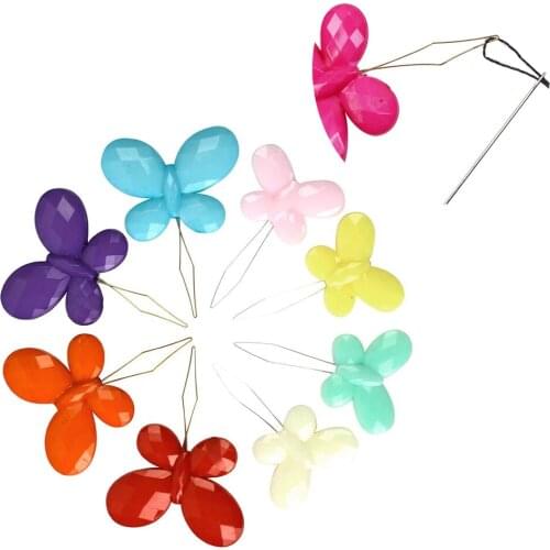 3/6/10PCS Plastic Butterfly Needle Threaders Wire Loop Threaders Wire Stitch Insert Thread Needle Device DIY Craft Tool