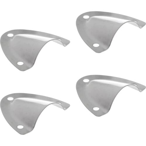 4pcs Stainless Steel Polished Clamshell Vent / Wire Cover Clam Vent For Boat