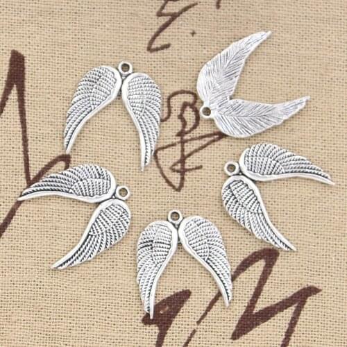 8pcs Charms angel wings 21*19mm Antique Making pendant fit,Vintage Tibetan Silver,DIY bracelet necklace