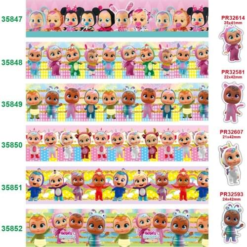 Free shipping 50 yard cartoon printed grosgrain ribbon 35848