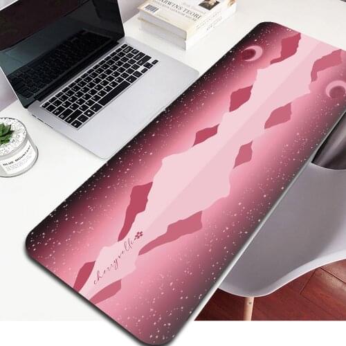 MRGLZY Large Mouse Pad Pink Night Scene Office Gamer Accessories Laptop PC Mouse Pad XXl Kawaii Mouse Pad Keyboard Carpet Mat