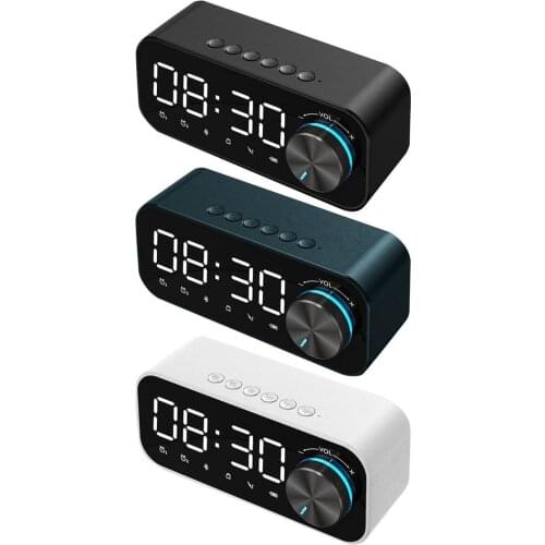 Bluetooth Digital Radio Sound Alarm Clock Stylish Exquisite Speaker Bluetooth Audio Portable Player Accessories Drop Shipping