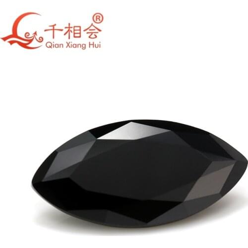 8x16mm marquise shape Beautiful Natural black color spinel gemstone