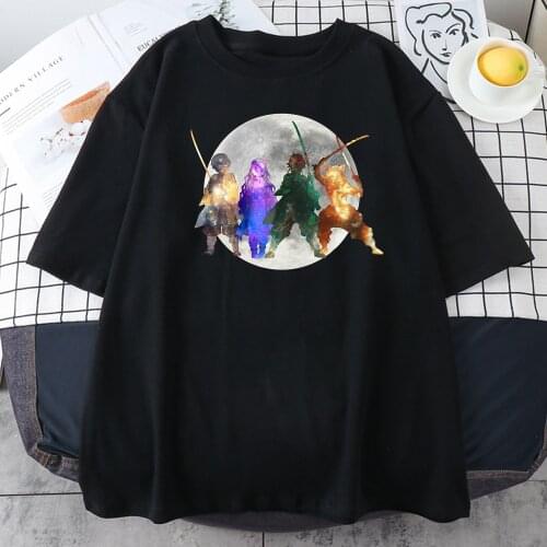 Demon Slayer Anime Print T Shirts Summer Short Sleeve Loose Casual Streetwear Oversized Tee Shirt Women Fashion Harajuku Tshirts