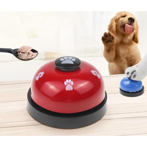 Pet Dog Toy Small Bell Footprint Bell Training Called Dinner Toys For Large Small Dog Puppy Training Equipment