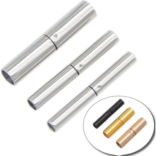 10pc/lot Stainless Steel Round Leather Cords Fit 1.2-8mm Round Leather Cords Ropes Bracelets Connectors DIY Jewelry Accessories