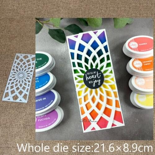 XLDesign Craft Metal stencil mold Cutting Dies LIGHT BURST SLIMLINE FRAME scrapbook die cuts Album Paper Card Craft Embossing