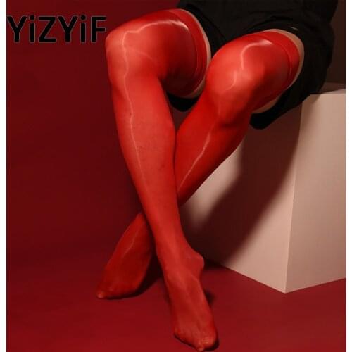 Men Sissy Stockings Glossy Thigh High Socks See-through Sheer Mesh Shiny Lingerie Hosiery Plus Size Night Club Dance Wear