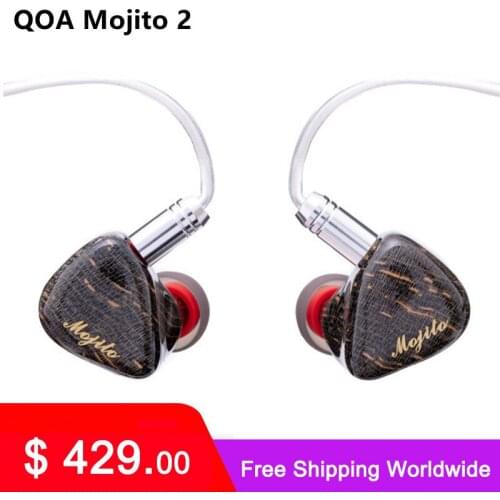 2021 NEW QOA Mojito In Ear Earphone 2 Sonion BA+4 Knowles 6BA Hybrid technology Headset HIFI Monitor with 2Pin Detachable Cable