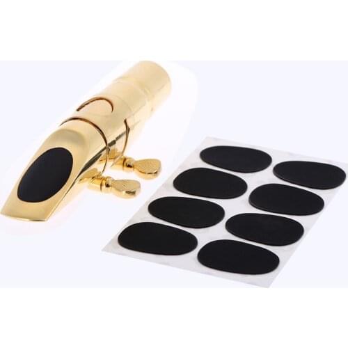 New Arrival! High Quality 8pcs Saxophone Mouthpiece Patches Pads Cushions 0.8mm for Alto Tenor Sax Saxophone