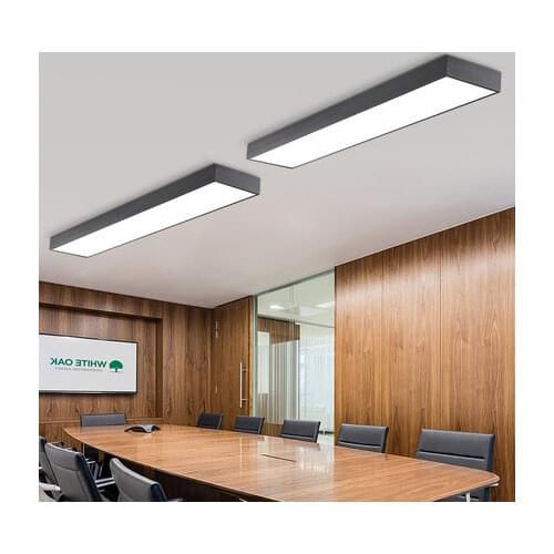 Simple LED office classroom aisle balcony barber shop commercial super bright rectangular ceiling lamp