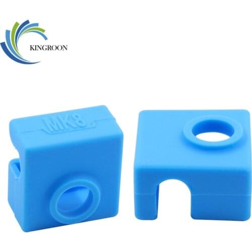 KINGROON 5pcs Silicone Sock Cover For MK7 MK8 Heated Block Case Silicone Insulation Cover For Anet a6 a8 i3 3D Printer Parts