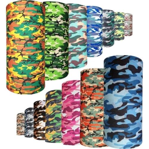Outdoor Unisex Camouflage Scarf Digital Print Balaclava Bandana Riding Mouth Nose Protection Scarves Dropship Neck Gaiters Buffs