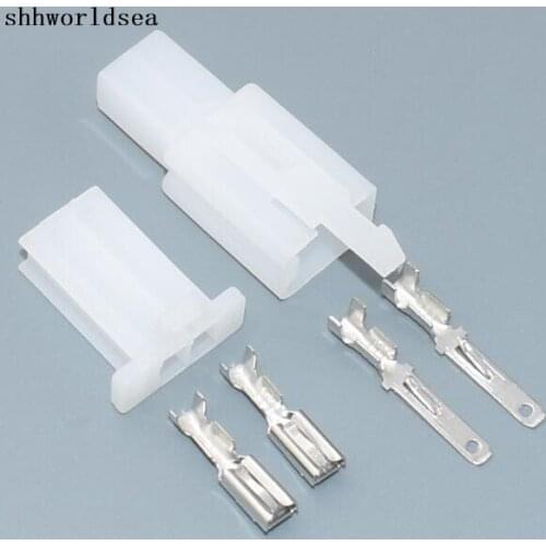 Worldgolden 5/30/100sets car Motorcycle Electrical Multi - Connector (2.8mm) 2way 2pin male and female