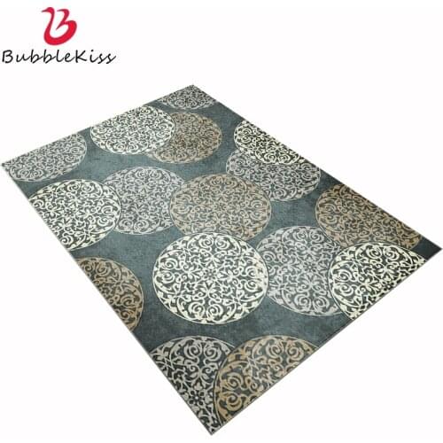 Bubble Kiss Large Living Room Rugs Classical Large Circle Flower Light Green Carpet for Bedroom Bedside Area Rug Home Decor