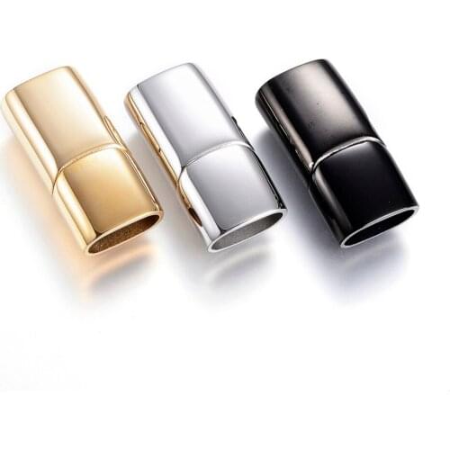 10Set 304 Stainless Steel Rectangle Magnetic Clasps Connector For Bracelet Necklace Jewelry Making DIY Accessories,Hole:12x7mm