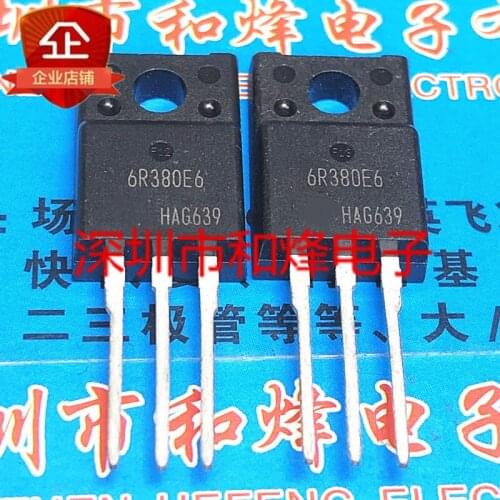 10PCS 6R380E6 IPA60R380E6 TO-220F 650V 30A 100% New&original