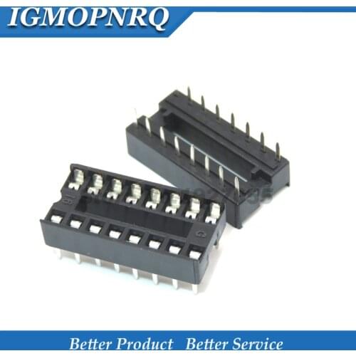 10pcs Ic socket 16pin pins pin DIP DIP16 DIP-16 high quality IC Sockets Adaptor Solder Type Socket new