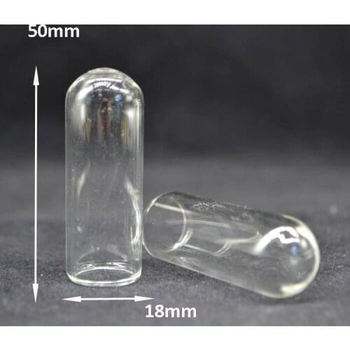 10pieces 50mm height 18mm mouth open tube glass globe bubble dome glass bottle vial pendant necklace pendant jewelry findings