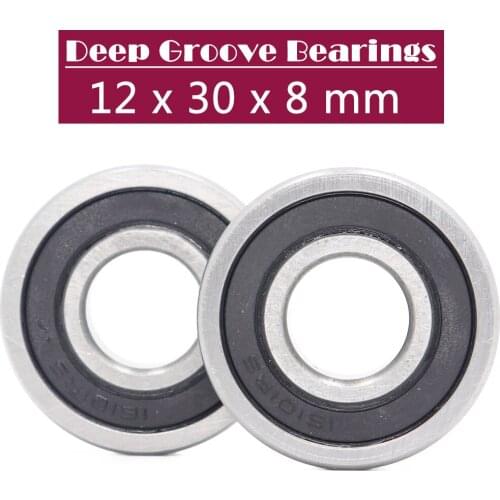 16101RS Special Deep Groove Ball Motor Bearings 2PCS 12*30*8 mm Rubber Sealed 16101-2RS Ball Bearings
