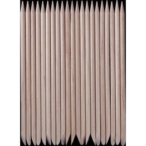 20Pcs 11.5*0.4cm Nail Art Double End Wood Sticks Gel Polish Tip Angled Heads Cuticle Pusher Remover Finger Toe Beauty Care Tool