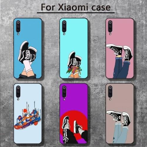 Art sneakers shoe Phone Case for Xiaomi mi 6 6plus 6X 8 9SE 10 Pro mix 2 3 2s MAX2 note 10 lite Pocophone F1
