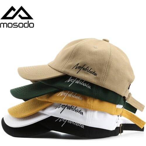 Mosodo Fashion Baseball Cap Women Letter Embroidery Curved Brim Sunscreen Hat Street Outdoor Men Sports Leisure Sunshade Hat