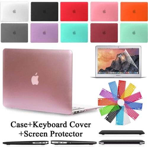 Laptop Case for Apple Macbook Air 13/11 Inch/MacBook Pro 13/16/15 Inch Hard Protective Shell + Keyboard Cover + Screen Protector
