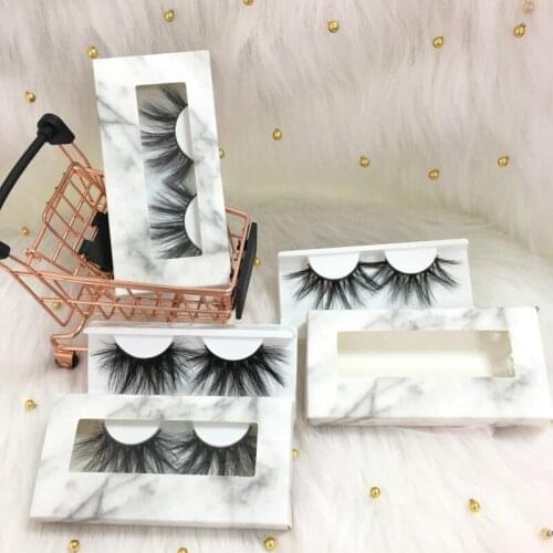 Dramatic 27mm Mink Eyelashes 5d Wholesale Vendor 6pairs/lot with Free Marble Box